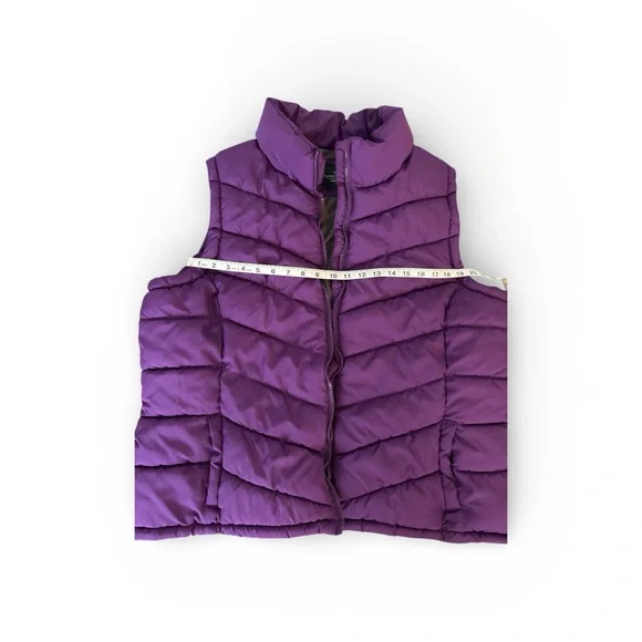 Women’s Purple Puffer Vest - Picture 2 of 7